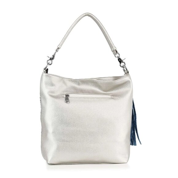 Sparkly Rhinestone Layered Lace Pattern Hobo Handbag - Picture 2 of 3